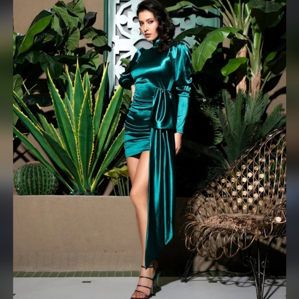 Nwt Ultra Rare Emerald Green Cocktail Dress — image 6 of 7